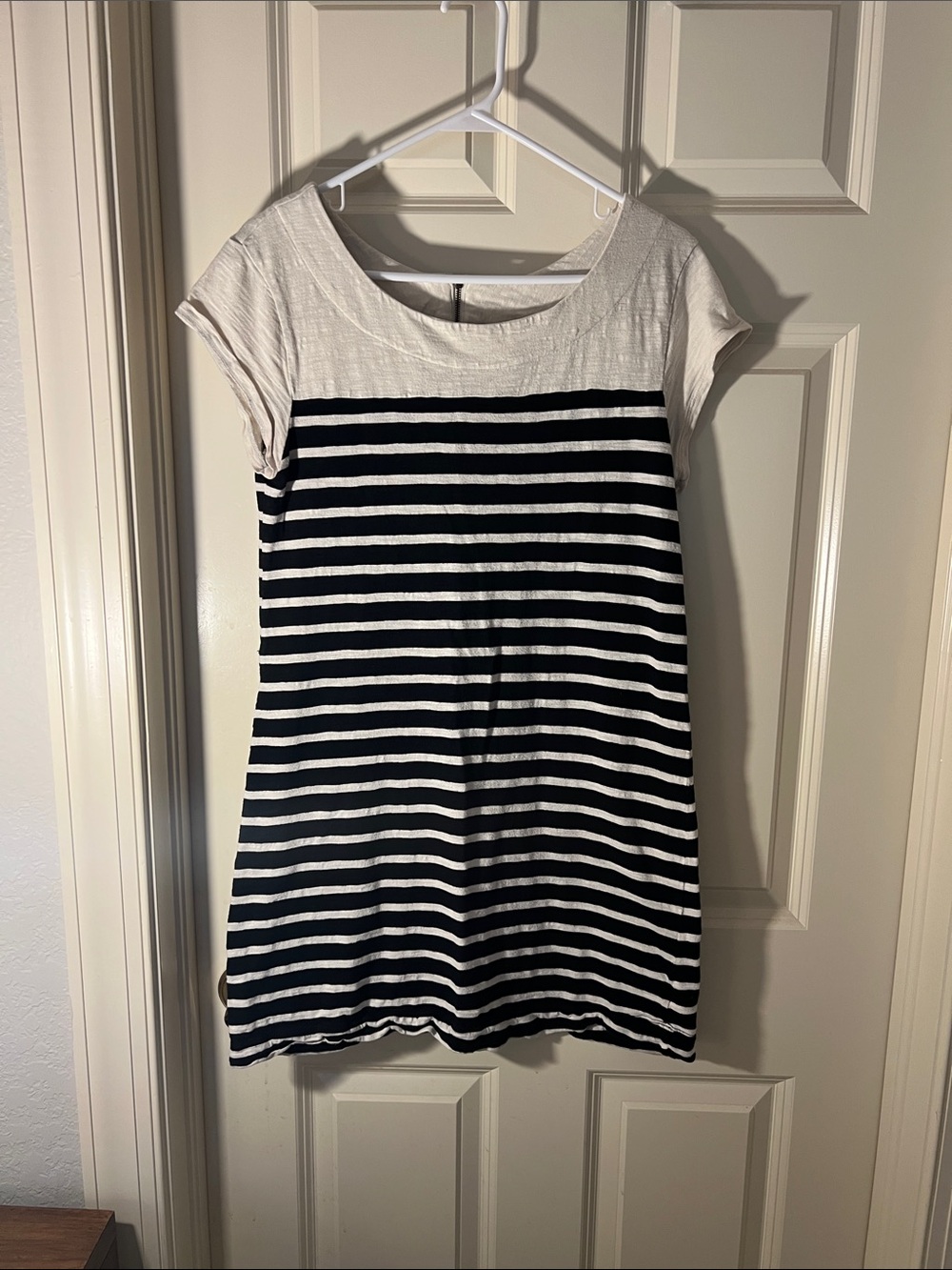 Merona Striped Black and White Short Sleeve dress